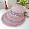 Летняя соломенная шляпа для женщин, солнцезащитная шляпа для защиты от солнца, тканая шляпа с большим краем, с утиным языком, пляжная шляпа для женщин