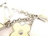 Authentic LOUIS VUITTON White Silver Bag Charm Key Holder Sac Fleures Du Epi #9731  Refurbished