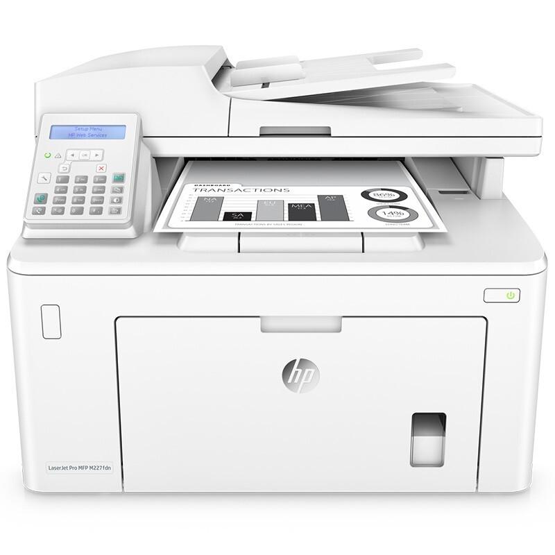 HP LaserJet Pro MFP M227fdn Black and White Laser Multifunction Printer CN plug (adapter included)