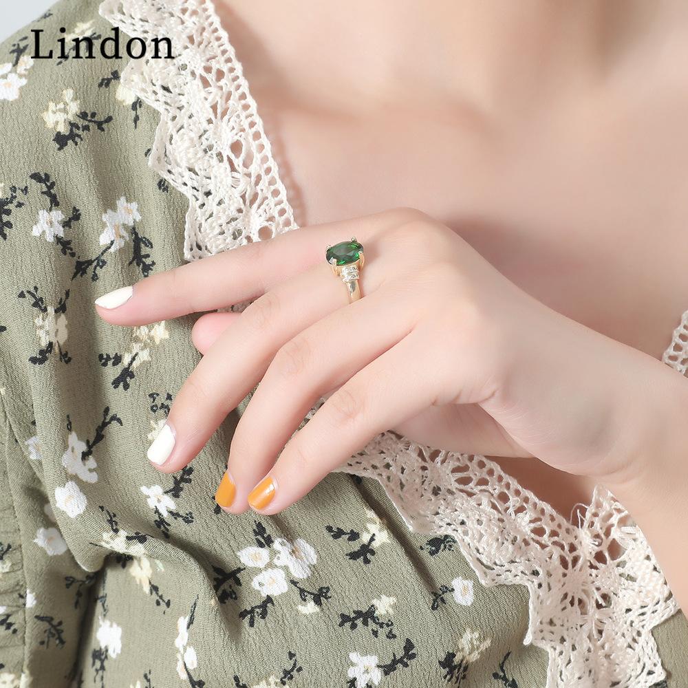 Классическое кольцо Lindon из медного сплава с цирконием, женские ювелирные изделия, свадебный подарок для вечеринки