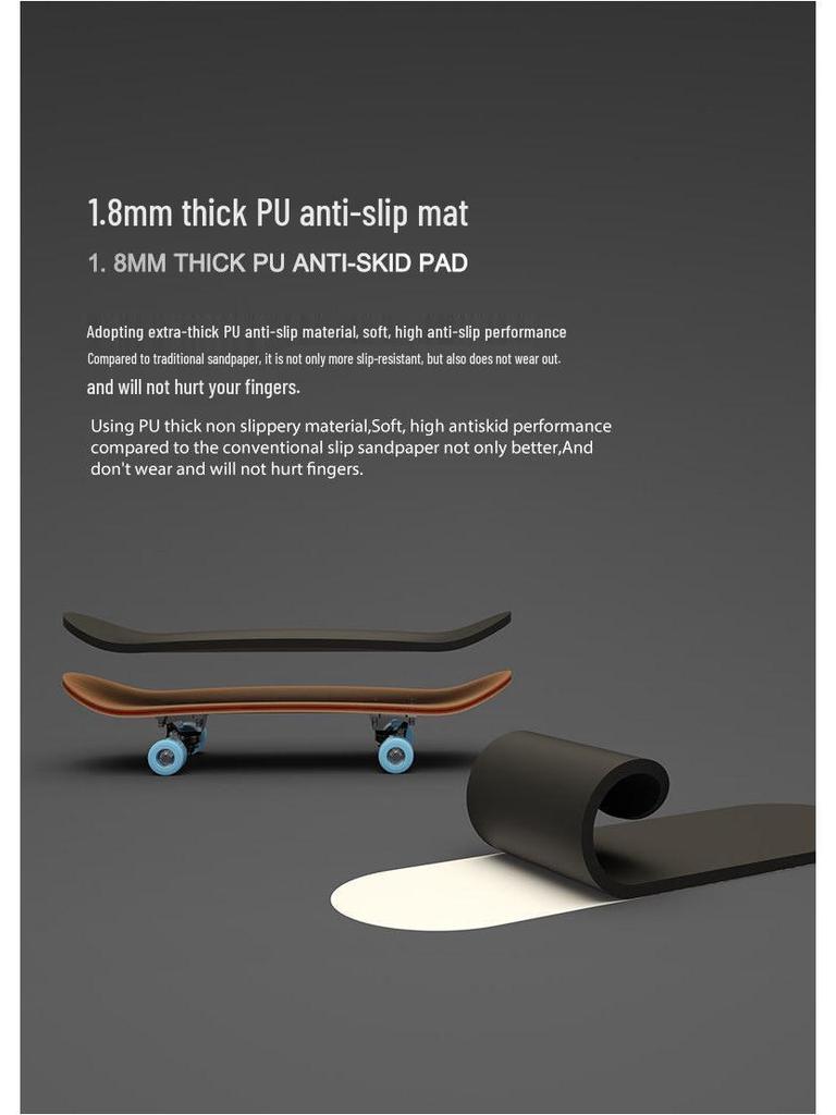 Maple Wood Finger Skateboard - Professional & Beginner Style, Novelty Flip with Bearing Wheels, Wang Yibo Edition
