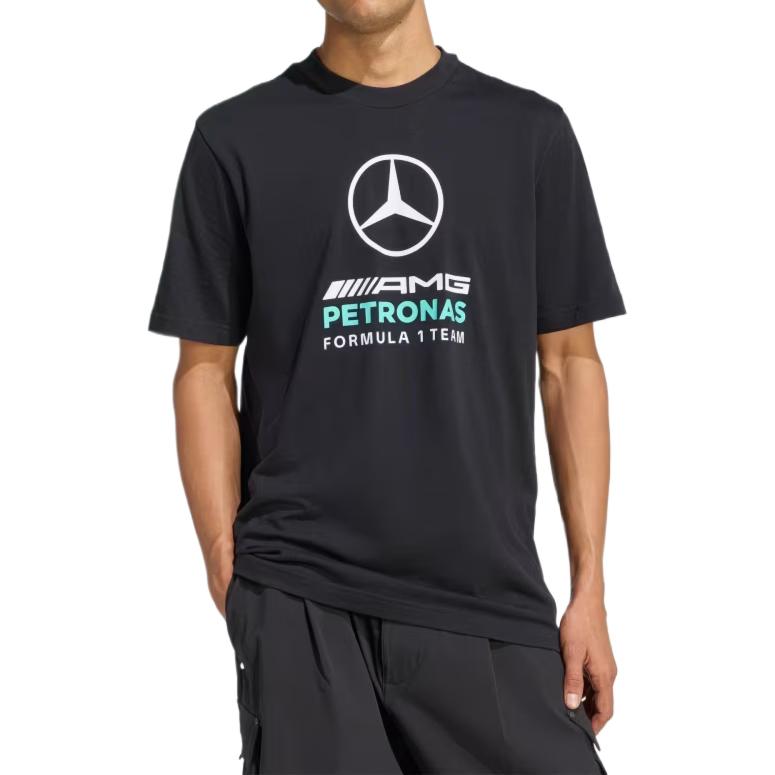 adidas Мужская футболка с круглым вырезом Mercedes-AMG Petronas F1 Team DNA Мягкая Топы KE8163
