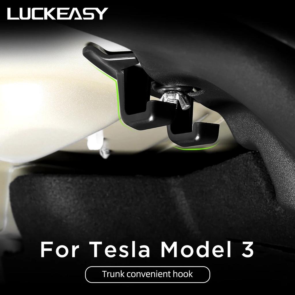 For Tesla Model 3 Trunk Hook Car Pendant Trunk Grocery Bag Hook Luggage Compartment Glove Bag Hook Model3 2017-2023