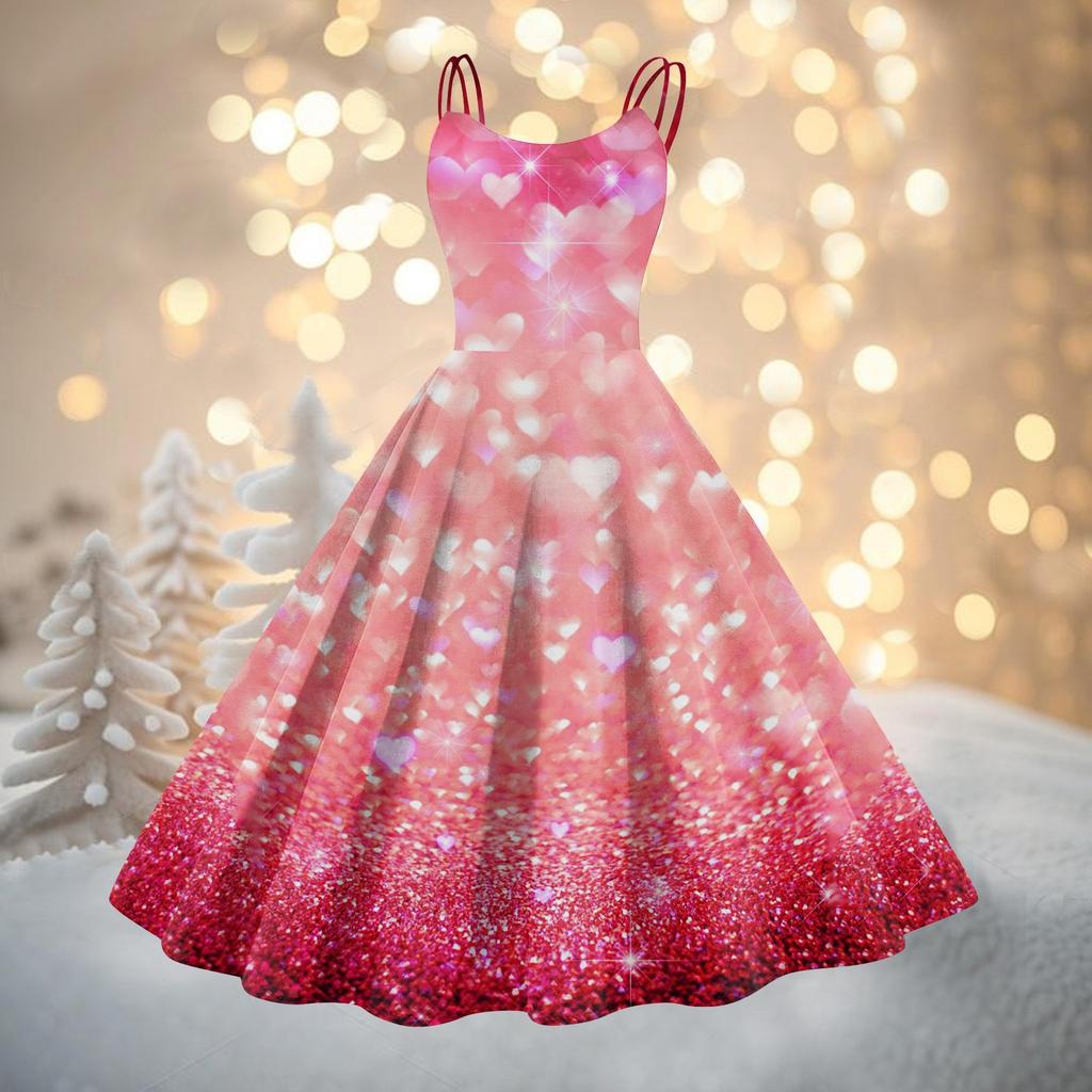 Женское модное рождественское принтованное сексуальное коктейльное платье без бретелек в готическом стиле в стиле панк, винтажное платье.