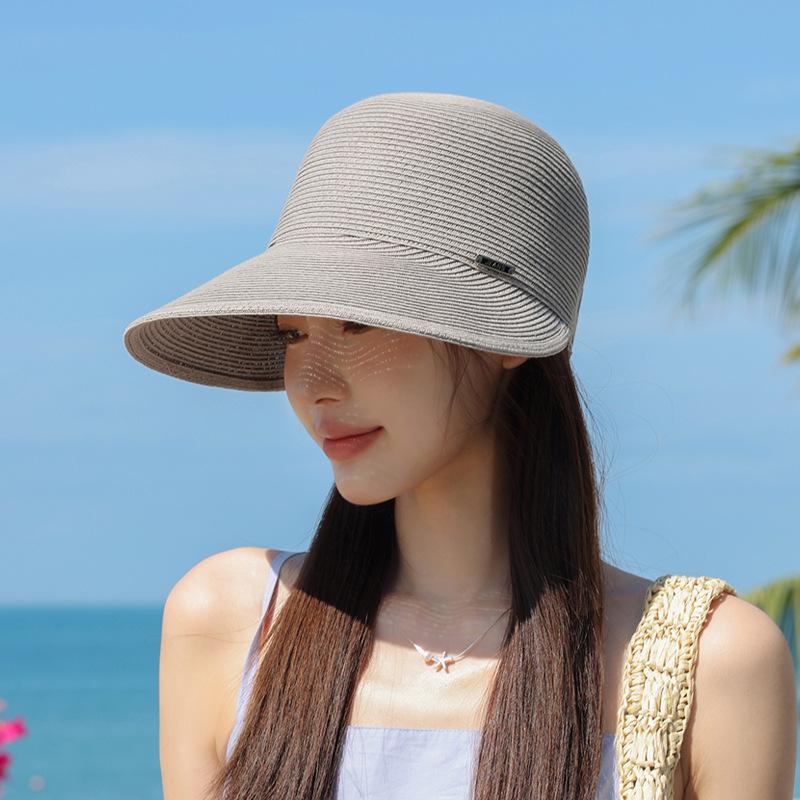 Летняя соломенная шляпа с большими полями, детская модная высококлассная солнцезащитная шляпа, для путешествий на открытом воздухе, для морского побережья, для пляжа