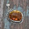 Драгоценный камень цитрин, ювелирные изделия ручной работы, подвеска из стерлингового серебра 925 пробы для женщин