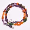 Natural Carnelian Amethyst Labradorite Smooth Beads Necklace 4-13 Mm 18" UB-8352 UB-8352