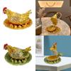 Традиционные китайские стразы Металлические курицы, несущие яйца, Фигурки Фэншуй Орнамент для украшения рабочего стола дома и офиса