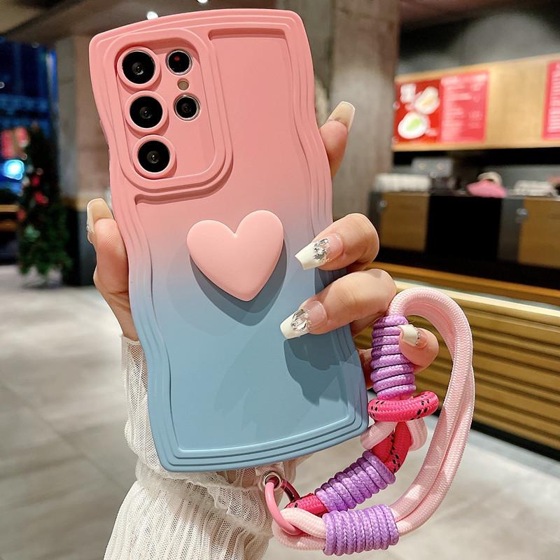 Применимо к чехлу для мобильного телефона Samsung S25ultra a73 любовь s23 шнурок A54 sense S23fe жидкий s22a34