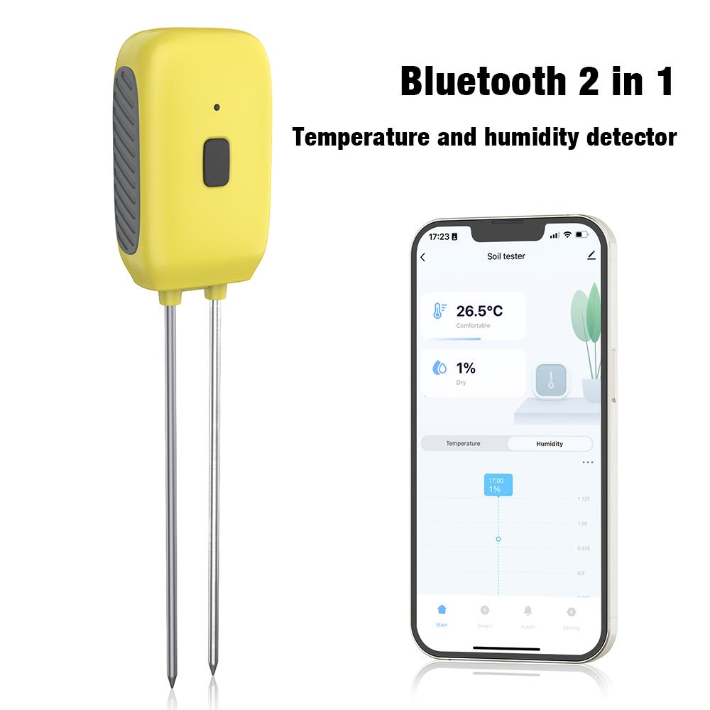 Умный Bluetooth-тестер почвы 2 в 1 измеритель влажности почвы цветочные растения монитор водонепроницаемый датчик температуры и влажности для сада