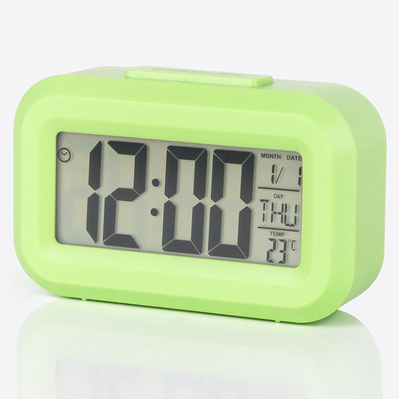 Многофункциональный цифровой будильник с электронным цифровым экраном, настольные часы с дисплеем даты и температуры с ночной подсветкой