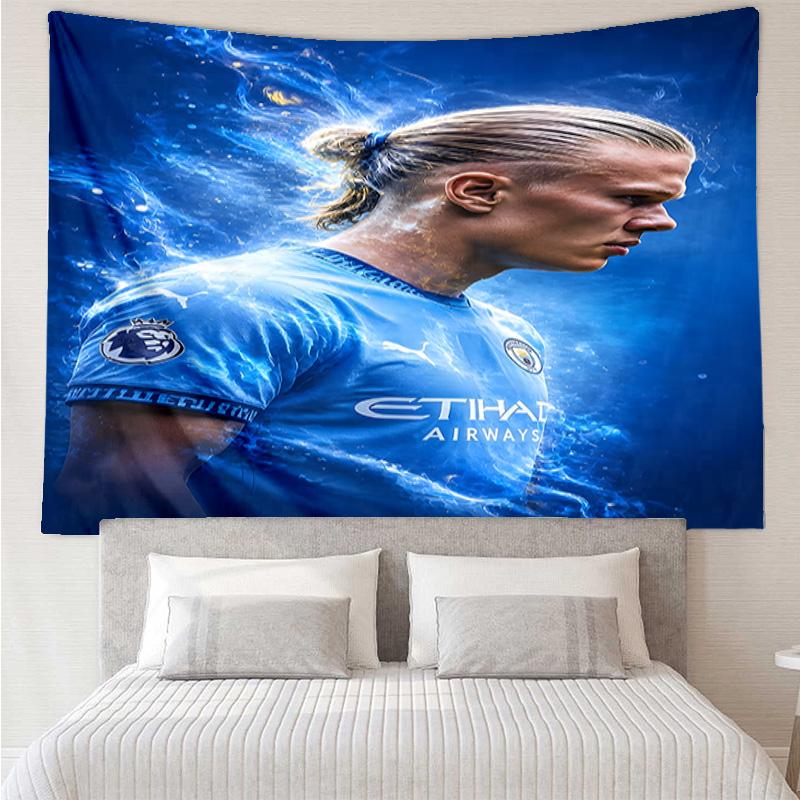 Erling Haa-land's Electric Moment Printed Tapestry, for Bedroom,Livingroom, dormitory, Large Wall Decor, Fabric Decor Fan Birthday Gifts