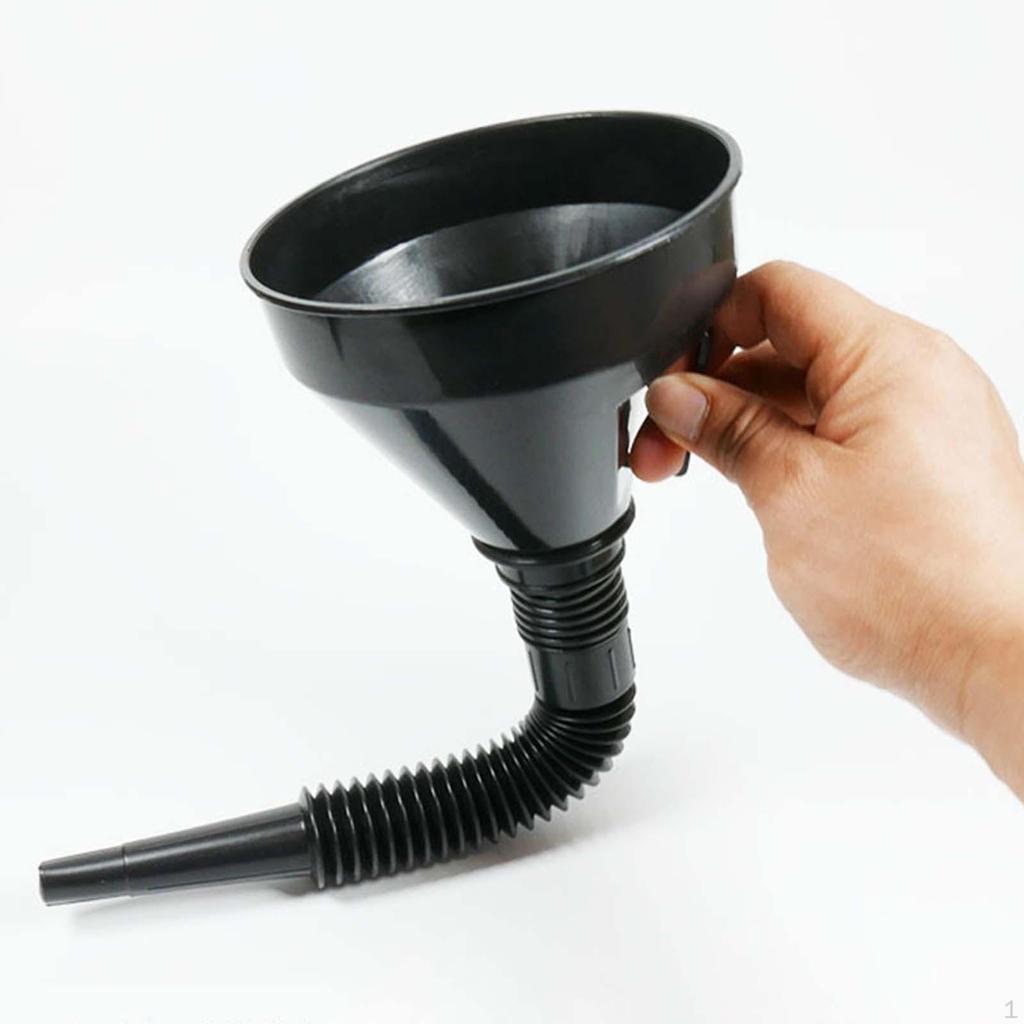 Automotive Funnel Flexible Motorcycles Cars Accessory Wide Mouth Gas Oil with Hose for