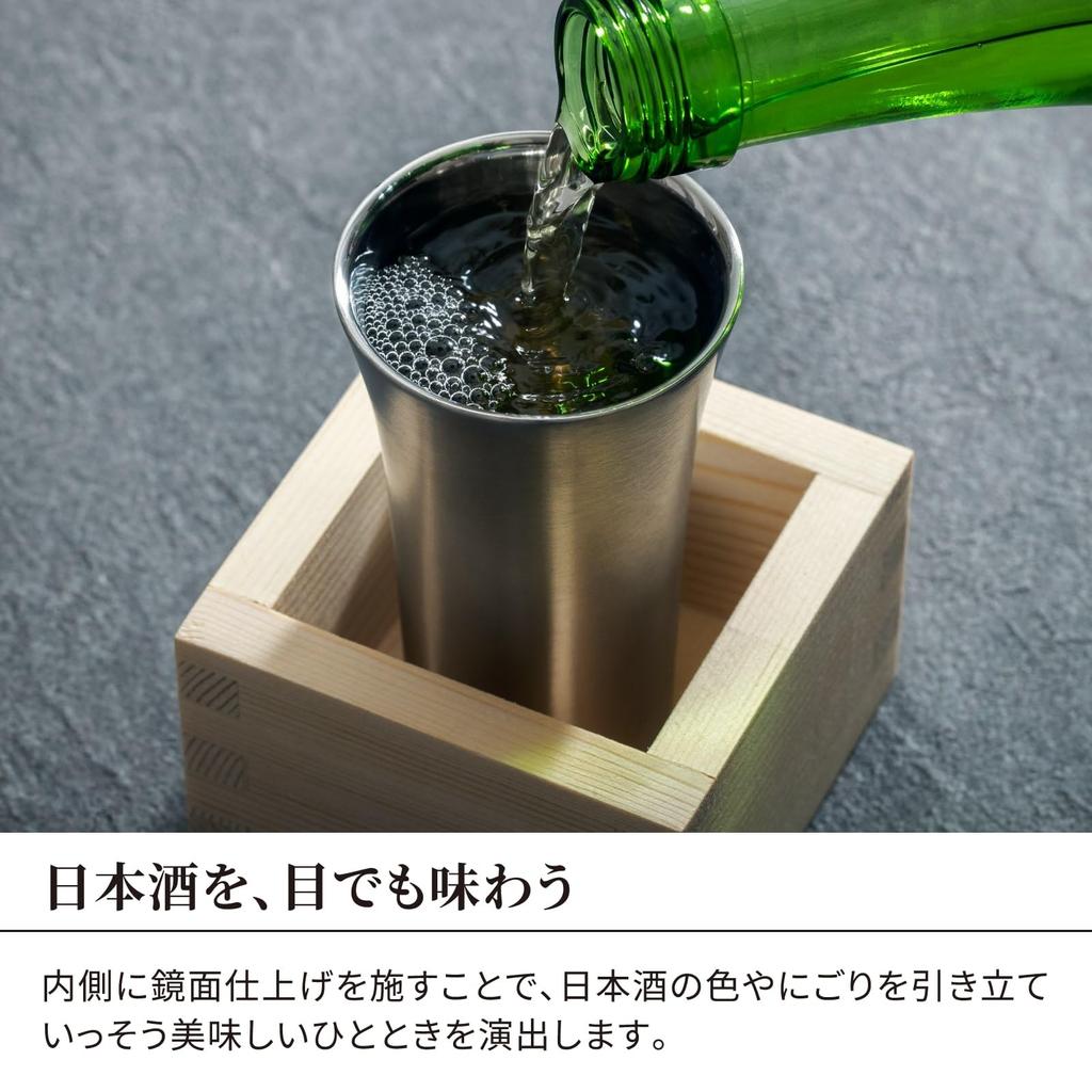 Peacock Thermos Industry Peacock Cold Sake Tumbler Home Izakaya Series 100ml Cold Storage Stainless Steel Vacuum Insulated Structure Cold Sake Sake