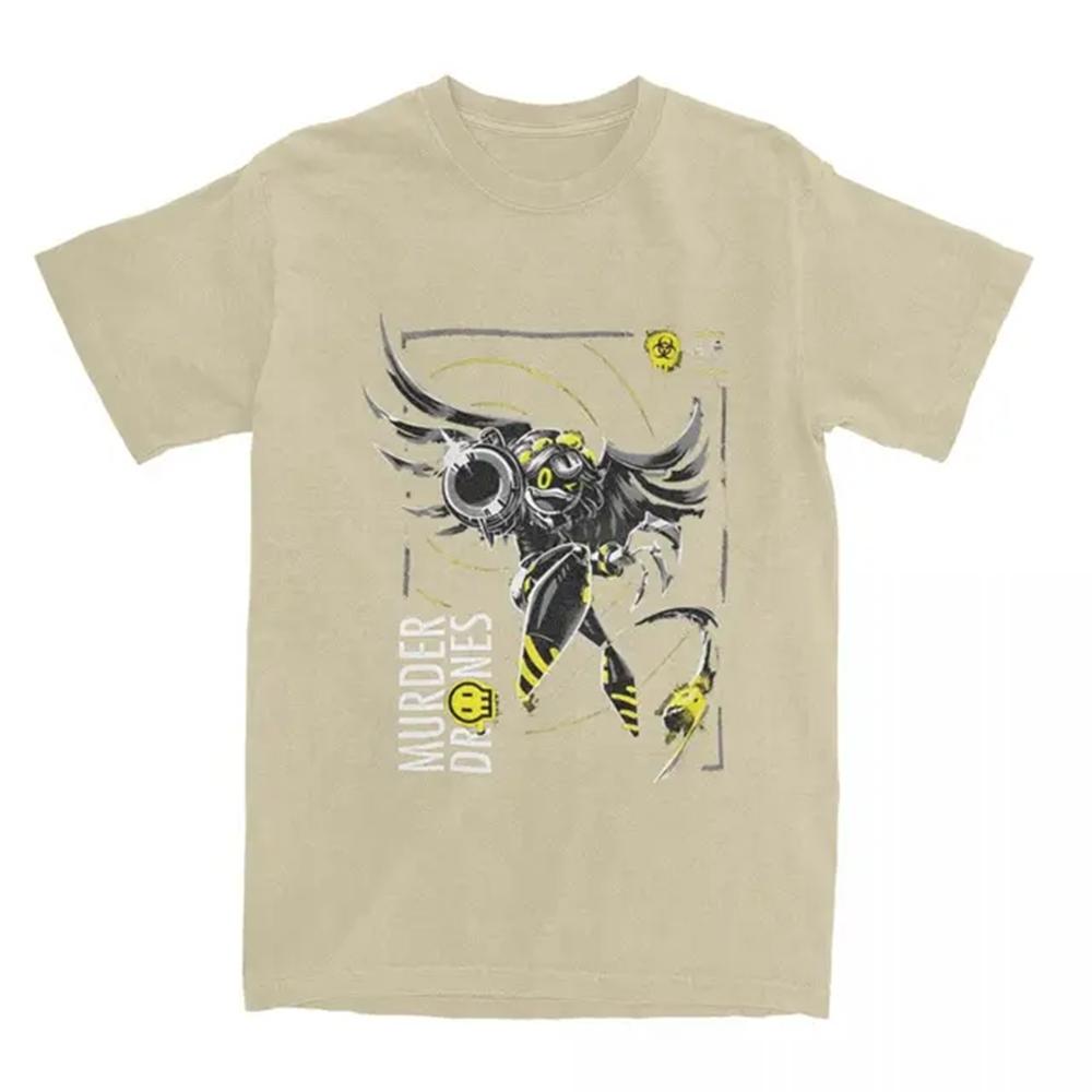 Мужские и женские футболки Horror Murder Drones V Cartoon Anime T Shirt Stuff Pure Cotton Tops T Shirt Novelty Tees Summer Graphic T Shirts