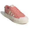 Adidas Originals Nizza Platform Comfortable Fashion Durable Height Increasing Low Top Canvas Shoes Women Sneakers Pink JQ9149