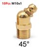 10Pcs Brass Brass Grease Nipple Oil Zerk Fitting  for Construction Machinery