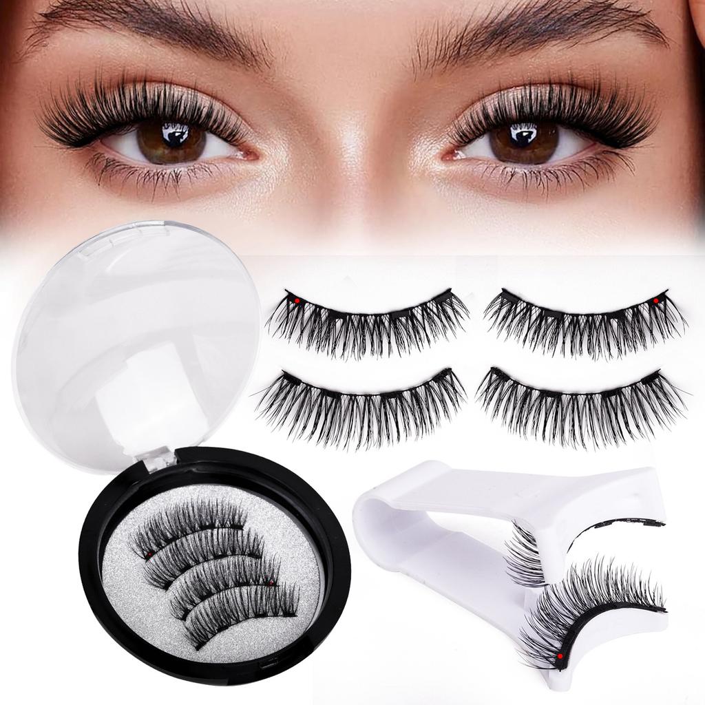 Magnetic Eyelashes, Reusable Natural False Eyelashes, Natural Extension Tape, Magnetic Thick Eyelashes.