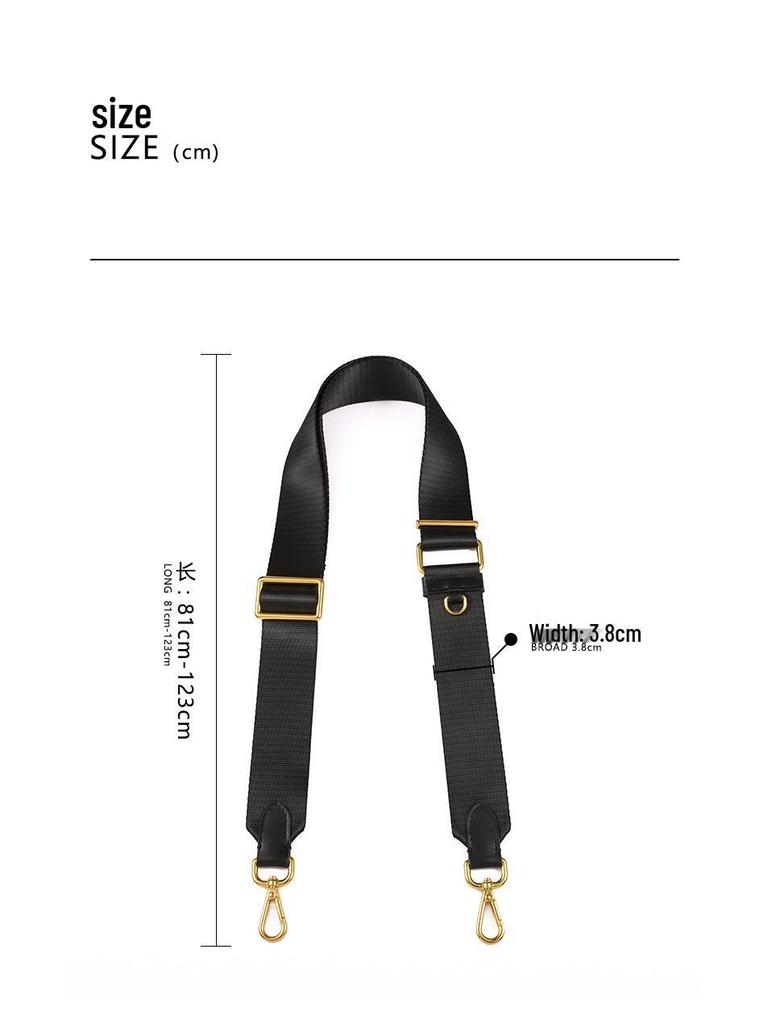 MHS-F-1 Black Wide Replacement Shoulder Strap for Hobo Bag