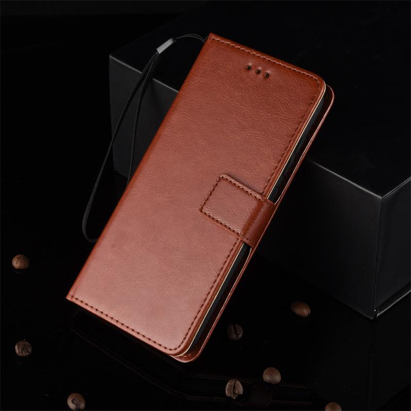 Leather Flip Cover for Blackview Shark 8/Oscal Tiger 12 PU Leather Lanyard Flip Card Clip Protective Case