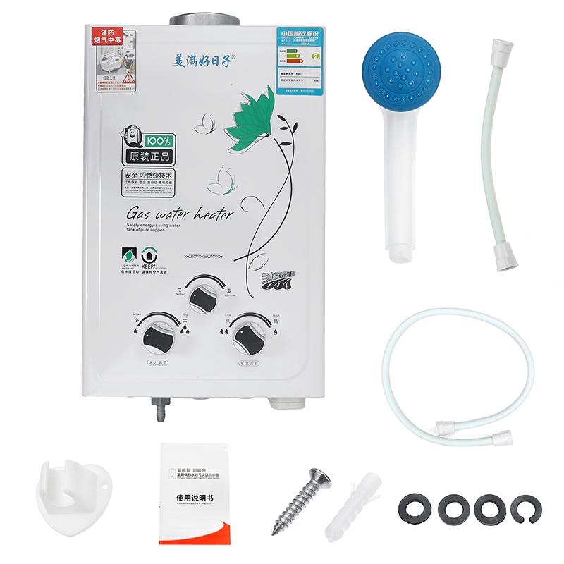 10KW 6L Многофункциональный настенный водонагреватель Газовый безрезервуарный водонагревательТермостат Быстрый нагрев Горячий душ