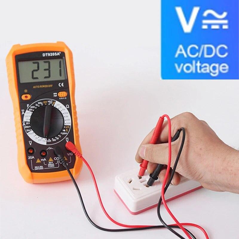 1 ПК DT9205A мультиметр Высокоточный цифровой дисплей электрические приборы многофункциональный мультиметр