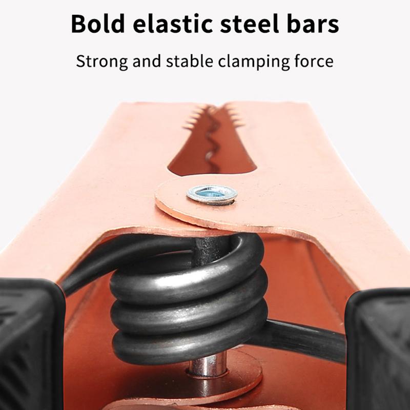 1 пара тестовых зажимов типа «крокодил» с пластиковой ручкой для электрического проекта 100-300А электрический зажим типа «крокодил» для аккумулятора с изоляцией