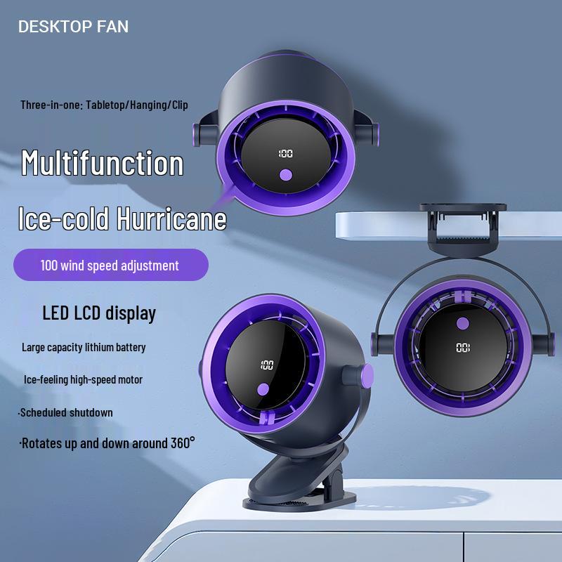 Smart High-Speed Portable Desktop and Hanging Fan with Digital Display
