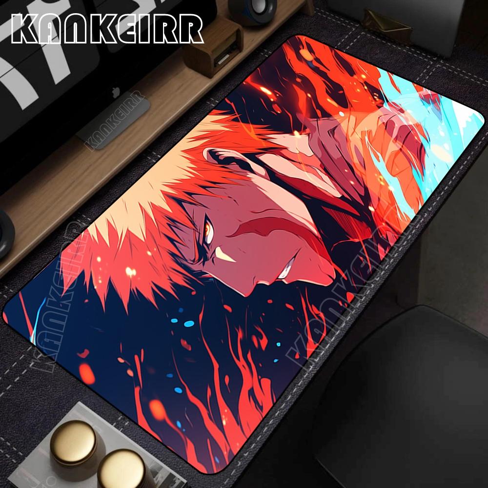 Новый Аниме HD Bleach Коврик для Мыши Ноутбука Игровой Коврик для Клавиатуры XXL Большой 900x400 мм Настольный Коврик Крутые Киберспортивные Коврики Противоскользящий Коврик для Мыши