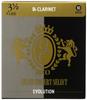 D'Addario WoodWinds Grand Concert Select Evolution Filed Reeds for Bb Clarinet, EVF10BCL350 [Hardness: 3.5], Pack of 10