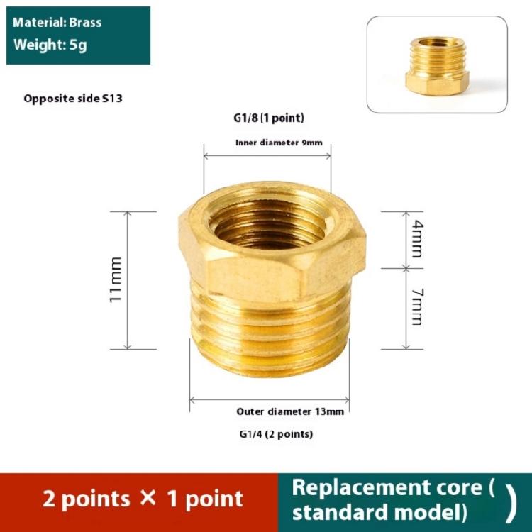 Corrosion Resistant Brass Air System Reducers Direct Diameter Conversion Hexagonal Socket Threaded Pipe Fitting
