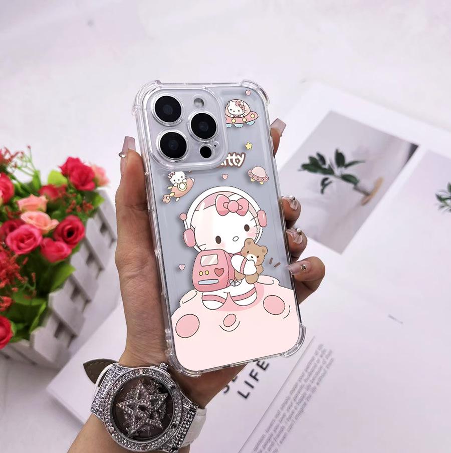 Чехол KT Cat для iPhone (iPhone 15/14/13/12/11 Pro) - Милый, Ударопрочный, Хит продаж.