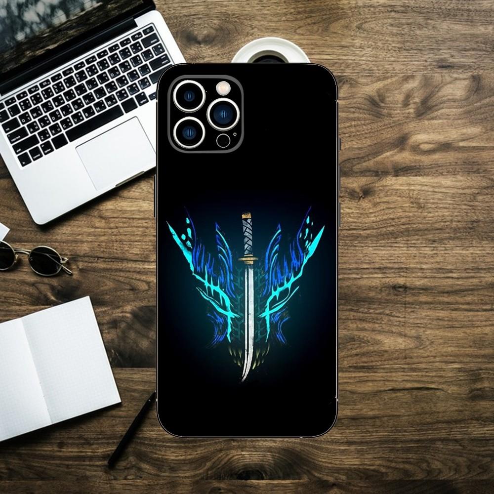 Чехол для телефона Vergil Dante D-DMC Чехол для телефона для Apple iPhone 15,14,13,12,11,XS,XR,X,8,7,Pro,Max,Plus,mini Силиконовый Черный Чехол
