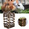 Wooden Rabbit Grass Food Feeder Small Animal Grass Feeding Frame Rabbit Cage Accessories
