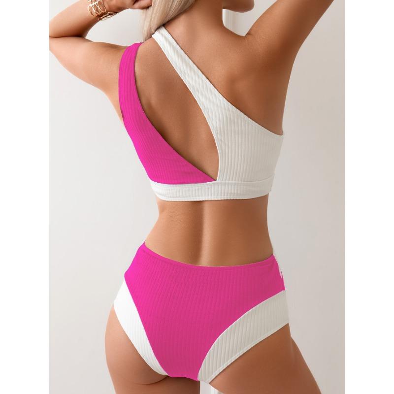 Бикини Слитный сексуальный женский купальник на одно плечо