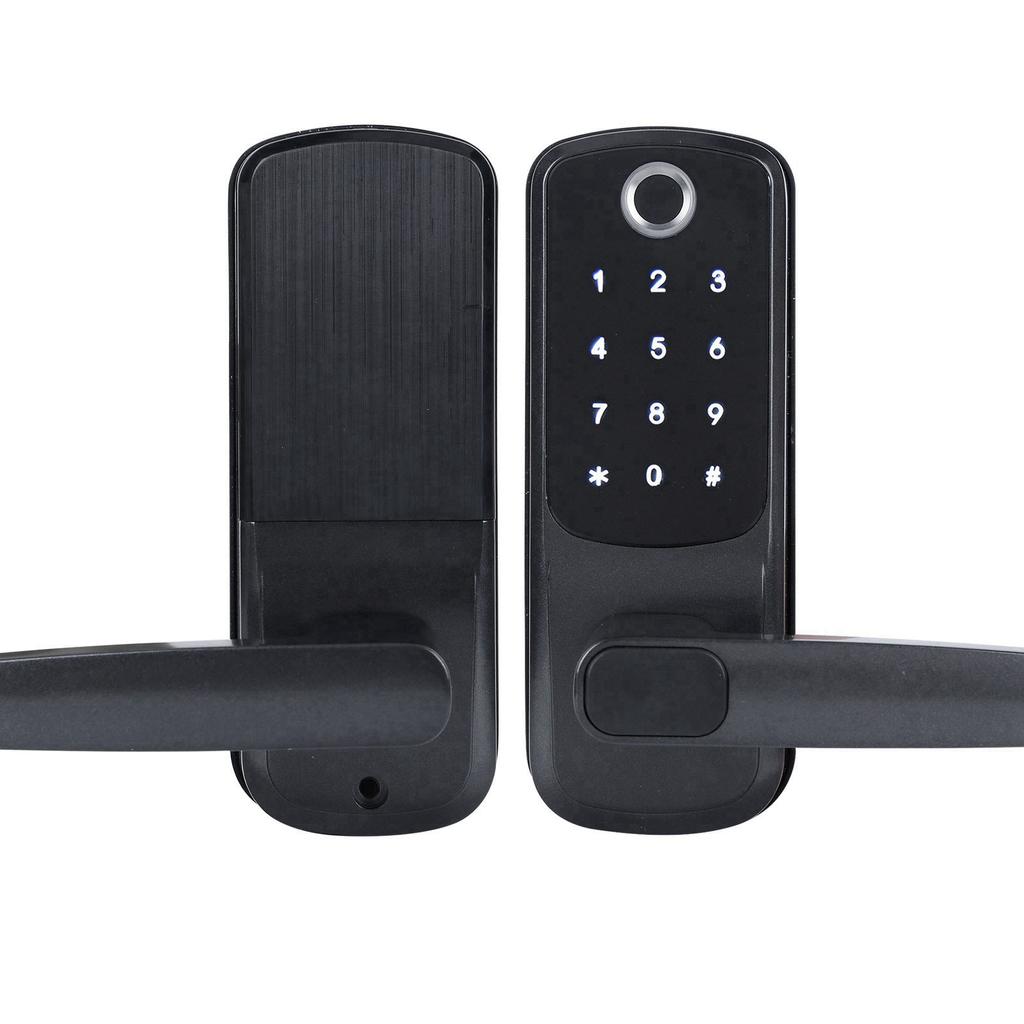 Биометрический дверной замок с отпечатком пальца, Bluetooth-приложение, пароль с механическим ключом для голосового управления