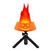 Halloween Flame Light LED Flame Pumpkin Lamp with Tripod Stand for Halloween Indoor Outdoor Decoration