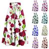 Women's Ruffled Spring Casual Long Skirt Plain Color Skirt Retro Pleated Skirt