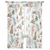 Watercolor Rabbit Flowers Easter Spring Sheer Curtains For Living Room Kitchen Window Curtains Bedroom Tulle Voile Curtains