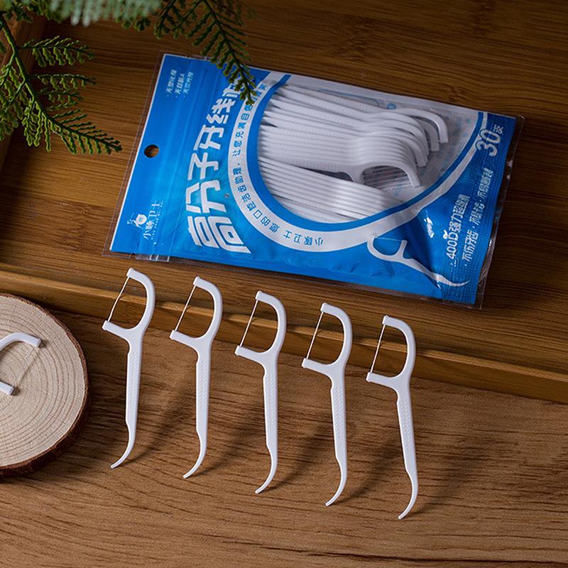 30/50/100 шт. Белые зубные нити-палочки для чистки зубов