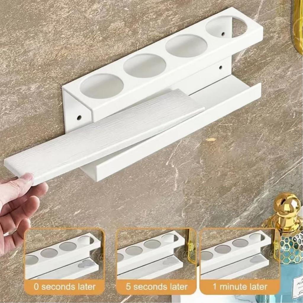 Electric Toothbrush Holder 4 Slots Storage Rack Household Wall Mounted Tooth Brushing Organizer for