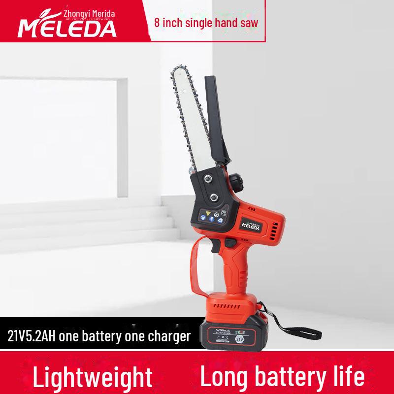 Бесщеточная электрическая цепная пила Merida с литиевым аккумулятором для домашнего и наружного использования
