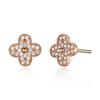 CRANNE 14K PLATED Clover Motif Post Earrings C24EB328