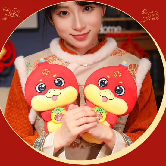 Кукла Змея 2025 год Змеи плюшевая игрушка китайский зодиак чучело животное для украшения весеннего праздника