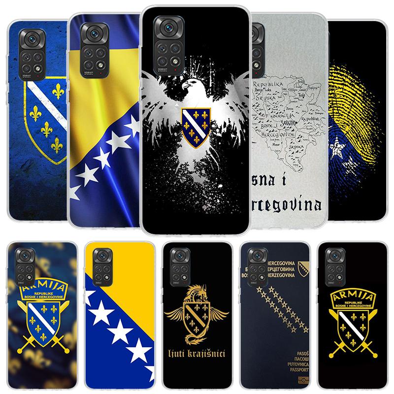 Bosnia And Herzegovina Flag Cover Phone Case For Xiaomi Redmi Note 15 14 13 12 11 10 Pro Plus 14S 12S 11S 11T 11E 10S Soft Funda
