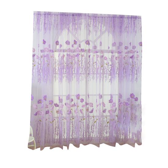 Yousheng Fine Workmanship Window Treatment износостойкий полиэстер цветочный узор карниз для занавесок из прозрачной ткани для дома