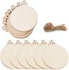 Handmade Round Wood Slice Christmas Ornament with Growth Rings – DIY Holiday Decoration and Party Tag