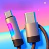240 Вт 6 А RGB Быстрая зарядка USB Type-C Кабель - Светодиодная подсветка Окружающего освещения Нейлоновая оплетка Кабель для передачи данных для телефона Быстрая зарядка