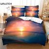 Красивый пейзаж Комплект постельного белья Пододеяльник Комплект постельного белья 3D Цифровая печать Постельное белье Размер Queen Комплекты постельного белья Модный дизайн