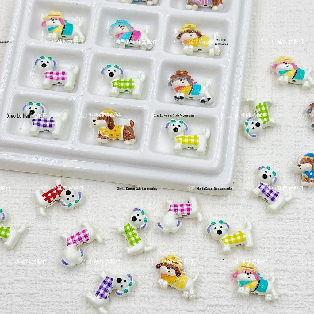 Мультяшные щенки бусины для DIY украшений и аксессуаров